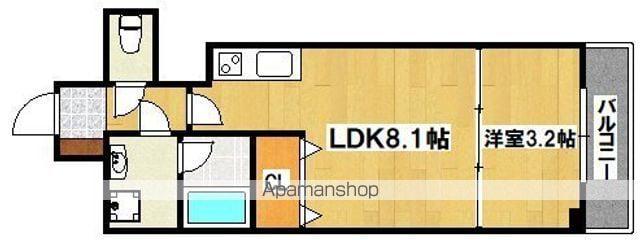 ヴォルテール長居(1LDK/2階)の間取り写真