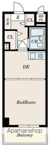 コスモリード八王子(1DK/3階)の間取り写真