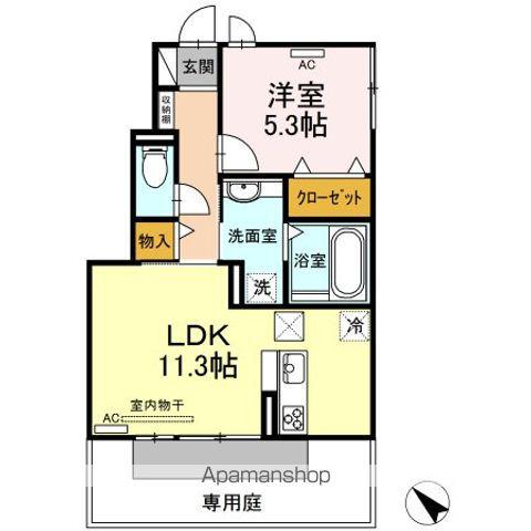 中央本線 春日井駅(ＪＲ) 徒歩19分 2階建 築11年(1LDK/1階)の間取り写真