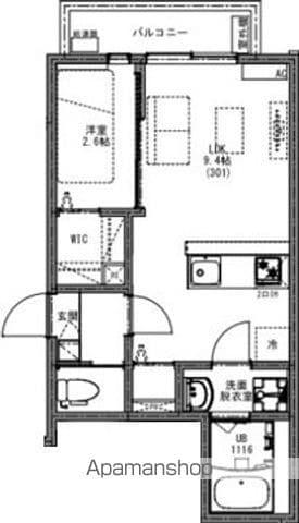 KEIAI RESIDENCE 北小金Ⅱ(1LDK/3階)の間取り写真