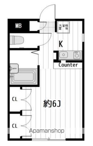 オリバーハウス2(1K/1階)の間取り写真