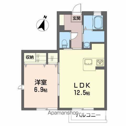 メゾンMAST桑野(1LDK/2階)の間取り写真