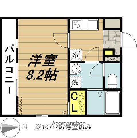 リブリ・モンテーニュ(1K/1階)の間取り写真