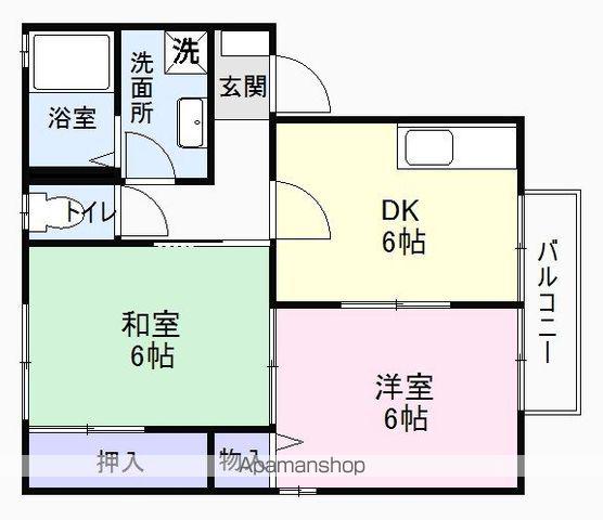 カーサ・アンジェロ(2DK/1階)の間取り写真