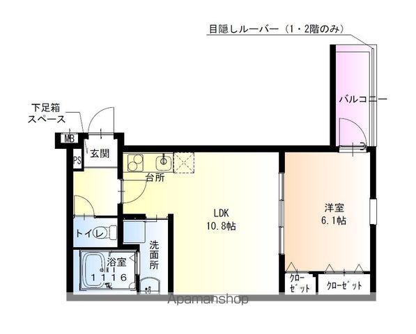 フジパレス西湊3番館(1LDK/3階)の間取り写真