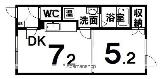 サンコーポⅡ(1DK/1階)の間取り写真