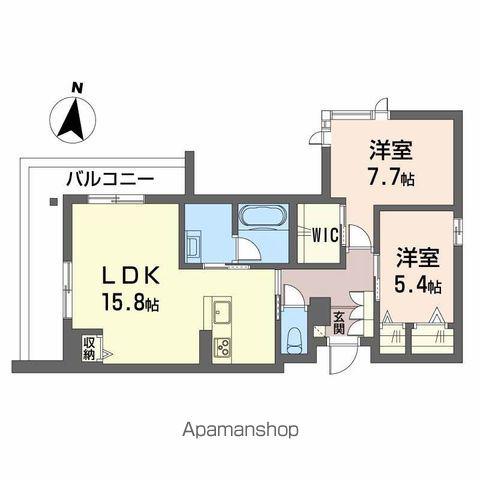 シャーメゾンステージ神明(2LDK/2階)の間取り写真