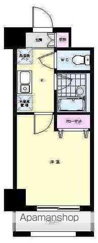 テルトル・ルージュⅡ(1K/8階)の間取り写真