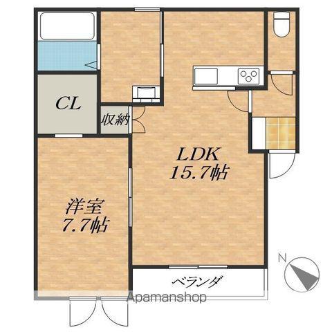 新町MS(1LDK/3階)の間取り写真