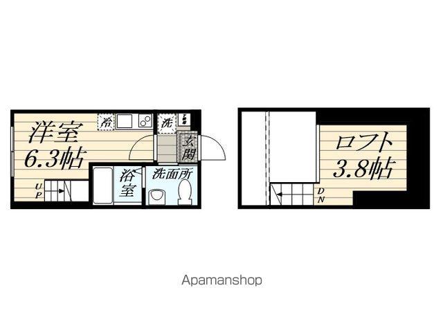 ハーミットクラブハウスアニーガーデン(ワンルーム/2階)の間取り写真