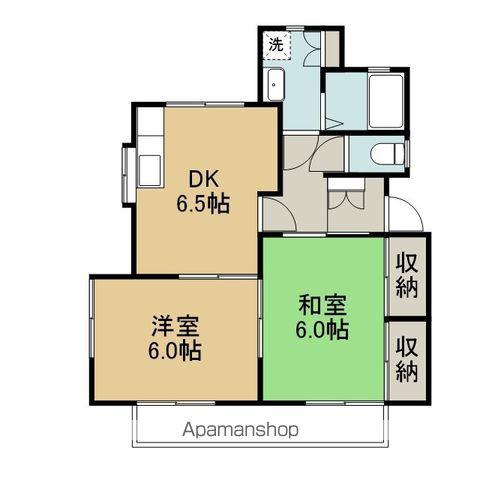 コーポ西浦(2DK/2階)の間取り写真