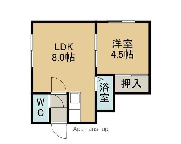 タウンコーポ6(1DK/3階)の間取り写真