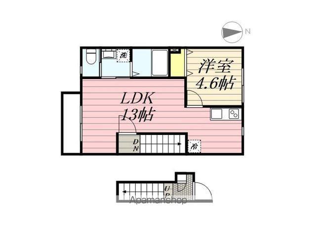 アヴァンス(1LDK/2階)の間取り写真