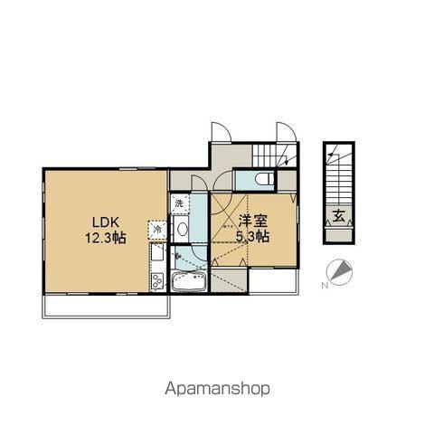 リオグランデ国領(1LDK/2階)の間取り写真