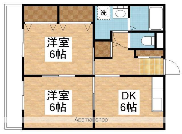 エトワール城山(2DK/1階)の間取り写真