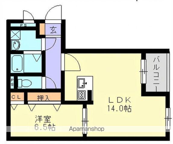 ハートフルM AIM(1LDK/3階)の間取り写真