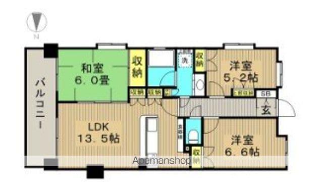 デュークコート小岩(3LDK/3階)の間取り写真