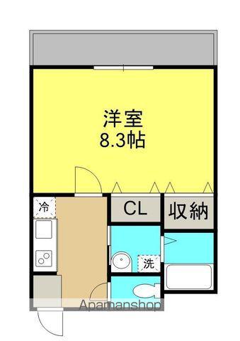 エクセレント新地(1K/2階)の間取り写真