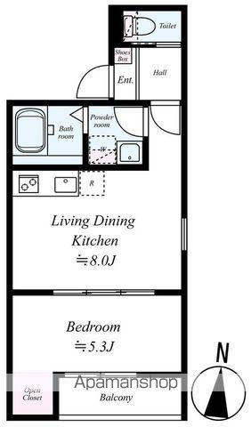 GRADUS八千代台Ⅳ(1LDK/2階)の間取り写真