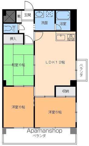 ロイヤルヴィラ(3LDK/4階)の間取り写真