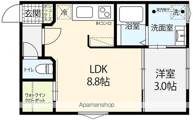 GO FUN APARTMENT能美中町(1LDK/2階)の間取り写真