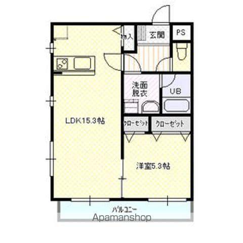 パークサイドテラス(1LDK/3階)の間取り写真