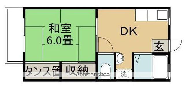 サンシティ武田NO1(1DK/2階)の間取り写真