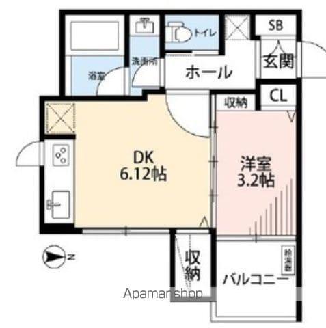 四ッ谷ユニハイツ(1DK/4階)の間取り写真