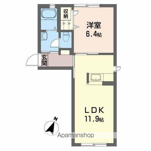 メゾンドール(1LDK/1階)の間取り写真