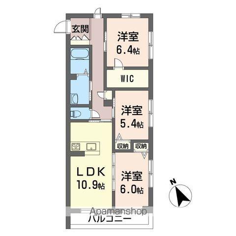 SKシャーメゾン大瀬(3LDK/2階)の間取り写真