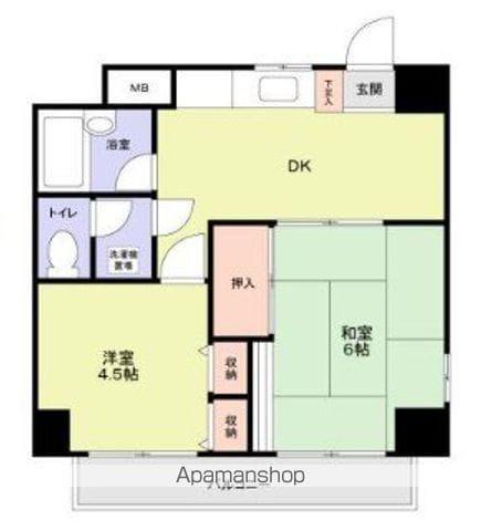 ルアセイントビル(2DK/2階)の間取り写真