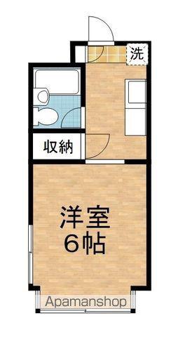 山野井マンション B棟(ワンルーム/1階)の間取り写真