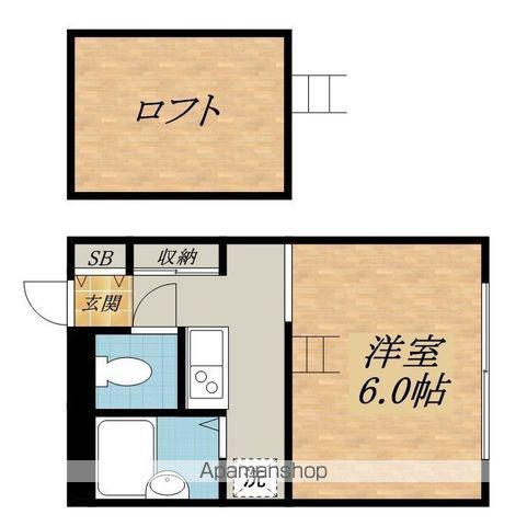 RIVAGE(1K/2階)の間取り写真