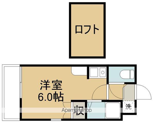 アップルハウス中野栄A(ワンルーム/1階)の間取り写真