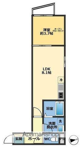 メゾン・ドゥ・アッシュ松戸(1LDK/3階)の間取り写真
