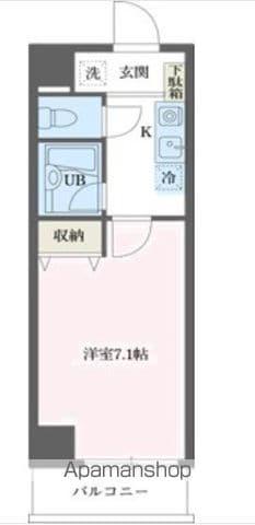 ルーク西早稲田(1K/6階)の間取り写真