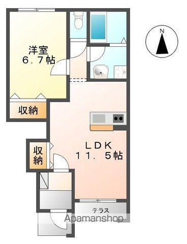 フォレストパレス(1LDK/1階)の間取り写真