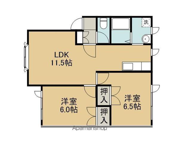 グリーンオアシス(2LDK/1階)の間取り写真