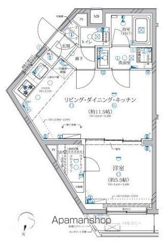 ALIVIS新江古田(1LDK/1階)の間取り写真