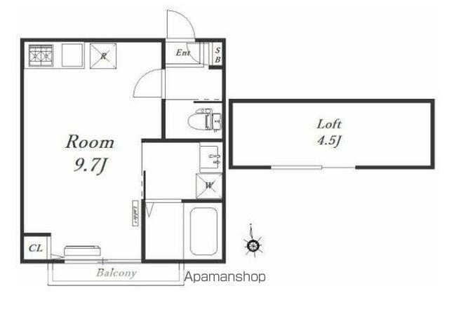フィリア弘明寺(ワンルーム/2階)の間取り写真