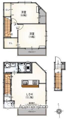 サンライズ尾久(2LDK/2階)の間取り写真