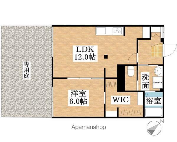 サクラメント(1LDK/1階)の間取り写真