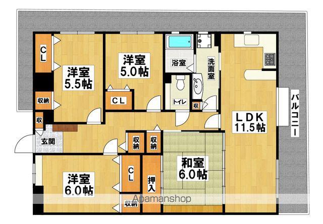浜寺ギャラリーコート(4LDK/7階)の間取り写真