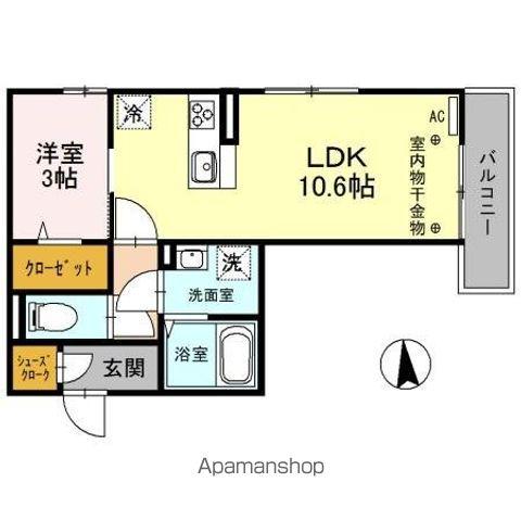 さくらガーデン(1LDK/2階)の間取り写真