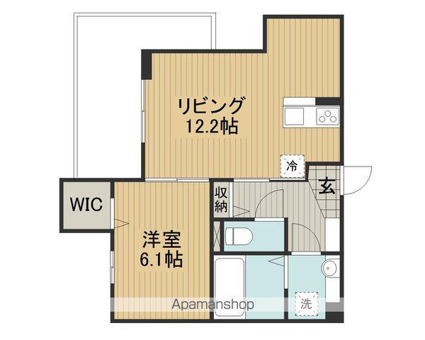 COUR18高宮E(1LDK/2階)の間取り写真