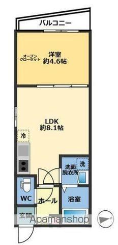 メゾン・ドゥ・アッシュ松戸(1LDK/2階)の間取り写真