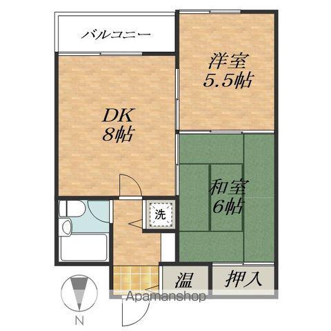 クラックスハイム第3帯広(2DK/3階)の間取り写真