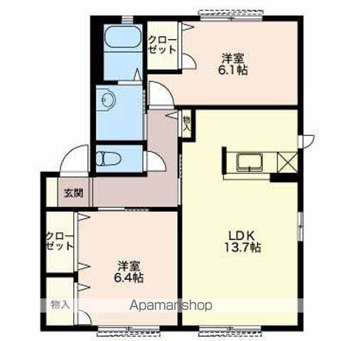 MASTTOWN大門(2LDK/1階)の間取り写真