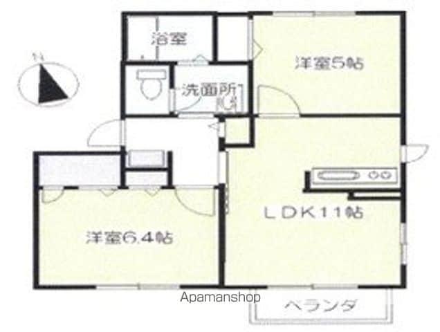 フォーレストタウンⅡ(2LDK/2階)の間取り写真