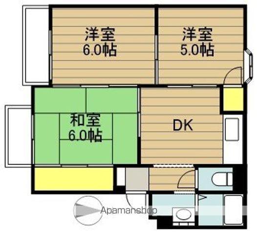 サンパーク816(3DK/2階)の間取り写真